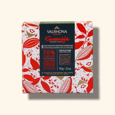 Boite de 18 carrés Guanaja Noir 70%, Valrhona (90 g)