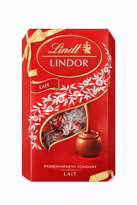 Carré chocolat au lait Lindor, Lindt (x 18, 237 g)