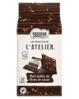 Carrés chocolat noir éclats de fèves de cacao, Nestlé  (176 g)