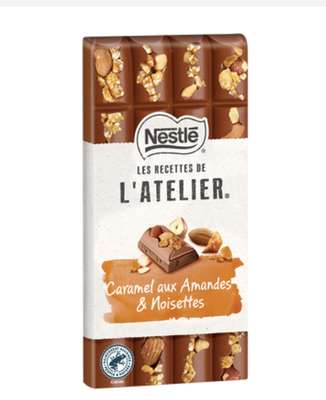 Chocolat lait caramel amandes noisettes, Les recettes de l'atelier Nestlé (170 g)