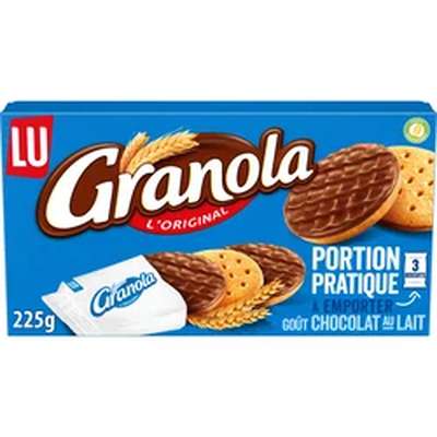 Granola pocket chocolat au lait, Lu (225 g)