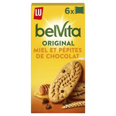 Belvita petit déjeuner miel et pépites de chocolat, Lu (435 g)