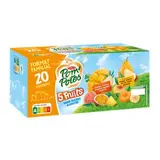 Pom'Potes 5 fruits jaunes/exotique sans sucres ajoutés, Materne (20 x 90 g)