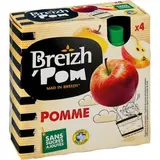 Gourdes compote de pomme, Breizh'pom (4 x 90 g)