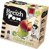 Compotes en gourdes Pomme Poire, Breizh'Pom (4 x 90 g)