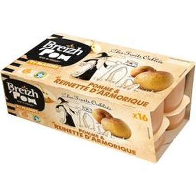 Compotes pomme et reinette d'Armorique, Breizh'pom (16 x 100 g)