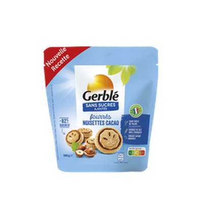 Fourrés noisettes cacao sans sucres ajoutés, Gerblé (180 g)