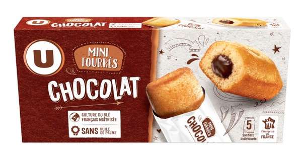 Mini gâteaux fourré chocolat, U (5 x 30 g)