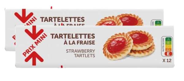 Tartelette fraise, Prix Mini (Lot de 2 x 200 g)