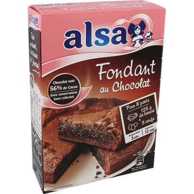 Préparation pour gâteau au chocolat Le Fondant, Alsa (320 g)
