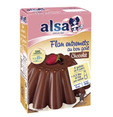 Préparation flan entremets au chocolat, Alsa (232 g)