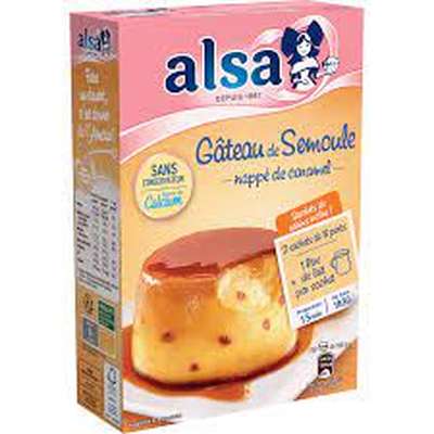 Préparation pour gâteau de semoule nappée au Caramel, Alsa (414 g)