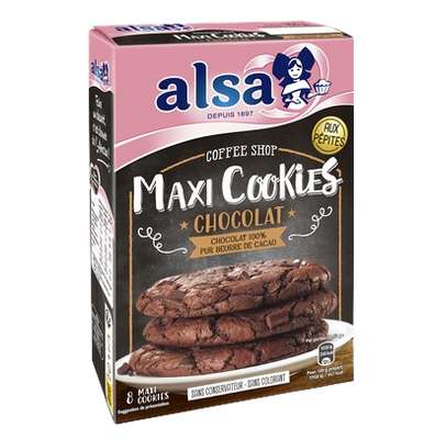 Préparation pour maxi cookies chocolat, Alsa (350 g)