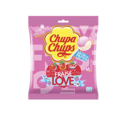 Sucette fraise, Chupa Chups  (x 16, 192 g)