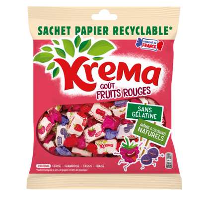 Bonbons krema goût fruits rouges, Krema (240 g)