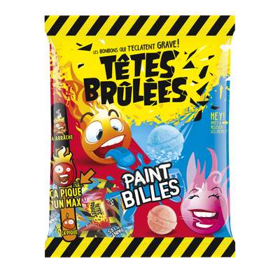 Bonbons fraise framboise, Têtes brûlées (135 g)