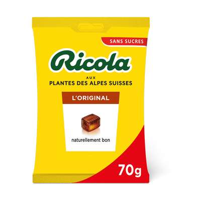Bonbons aux plantes sans sucre à la stévia, Ricola (70 g)