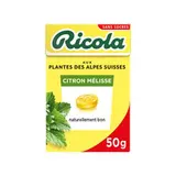 Bonbons citron/mélisse sans sucre avec stévia, Ricola (50 g)