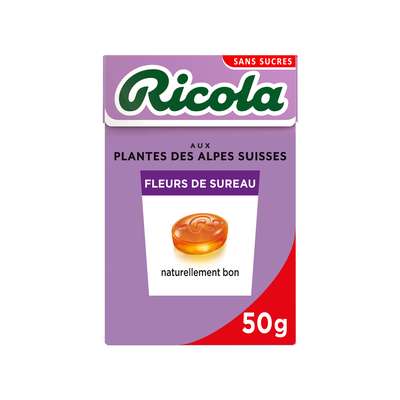 Bonbons fleurs de sureau sans sucre, Ricola (50 g)