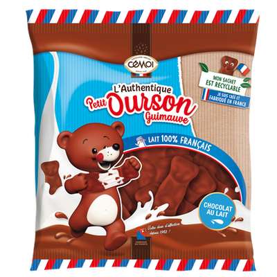 L'authentique petit ourson guimauve au chocolat, Cémoi (170 g)