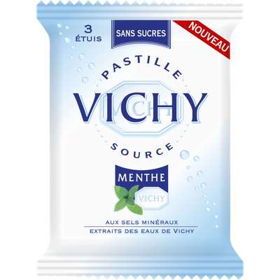 Pastilles à la menthe sans sucre, Vichy (3 x 19 g)