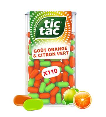Tic Tac duo orange et citron vert (x 110, 64 g)