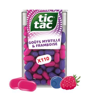 Tic Tac framboise et myrtille (x 110, 54 g)