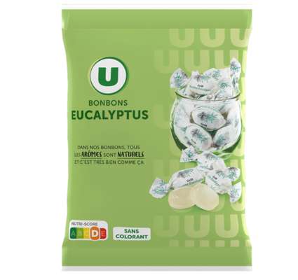 Bonbons à l'eucalyptus, U  (210 g)