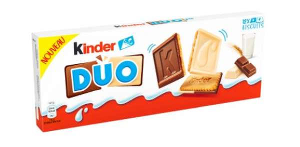 Biscuits nappé duo chocolat lait, Kinder  (12 x 150 g)