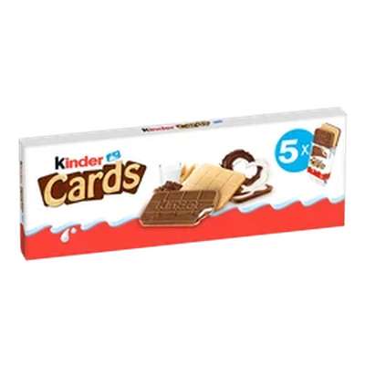 Gaufrette croustillante fourrée lait cacao, Kinder Cards (128 g)