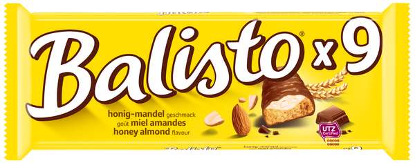 Barres au miel et amandes, Balisto (9 barres, 167 g)