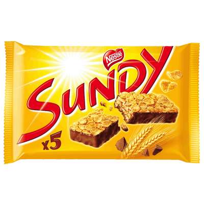 Barres chocolatées chocolat noir Sundy, Nestlé (x5, 180 g)