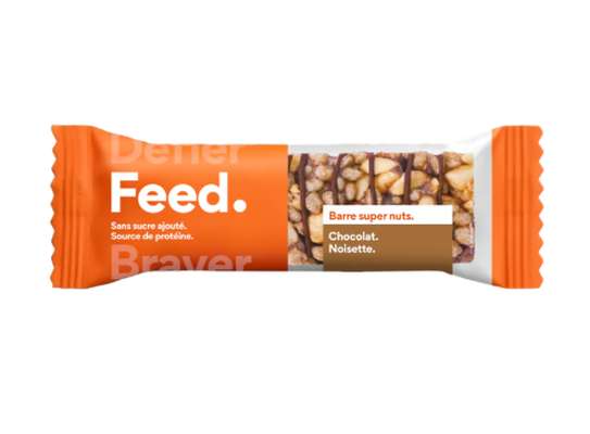 Barre Snack Keto Chocolat Noisette Vegan, Feed (30 g)