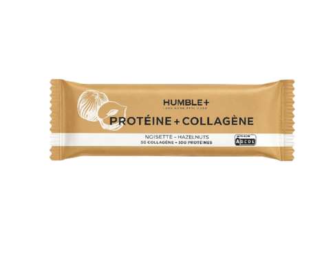 Barre protéinée au collagène noisette, Humble +  (45 g)
