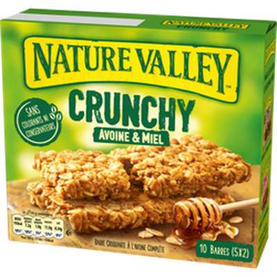 Barre crunchy à l'avoine et miel, Nature Valley (x 5, 210 g)