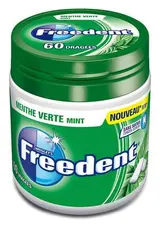 Chewing-gum dragée menthe verte sans sucre, Freedent (x 46)