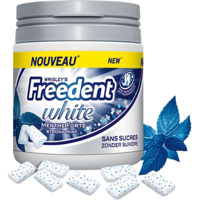 Chewing gum dragée Menthe forte sans sucre, Freedent White (84 g)