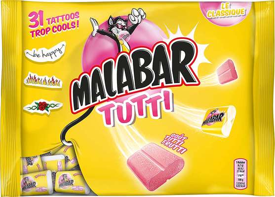 Chewing-gum Tutti Frutti, Malabar (214 g)