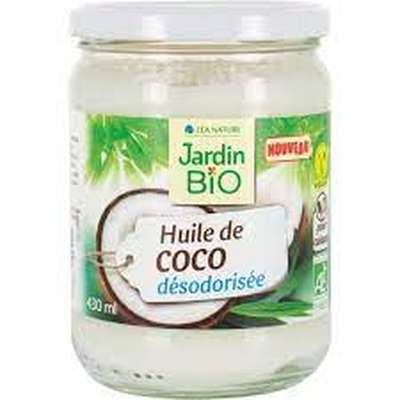 Huile de coco désodorisée BIO, Jardin BIO (40 cl)