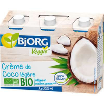 Crème de Coco légère BIO, Bjorg (3 x 20 cl)