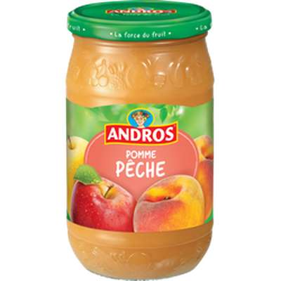 Compote pomme/pêche, Andros (730 g)