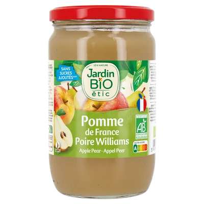 Dessert Pomme Poire BIO, Jardin Bio (680 g)