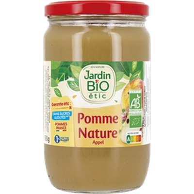 Dessert compoté Pomme nature BIO, Jardin BIO (680 g)