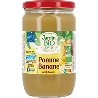Dessert compoté Pomme Banane BIO, Jardin BIO (680 g)