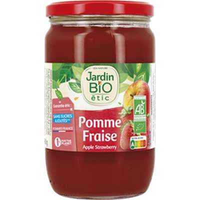 Dessert compoté Pomme Fraise, Jardin BIO (680 g)