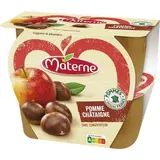 Compote pomme châtaigne sans conservateur, Materne (4 x 100 g)
