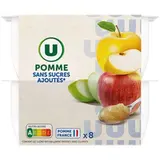 Purée de pommes sans sucres ajoutés, U (8 x 100 g)