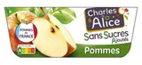Dessert de pomme sans sucres ajoutés, Charles et Alice (4 x 100 g)