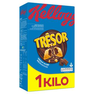 Céréales Trésor au chocolat au lait, Kellogg's (1 kg)