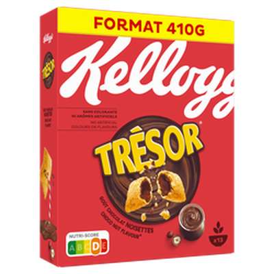 Céréales Trésor chocolat noisettes, Kellogg's (410 g)